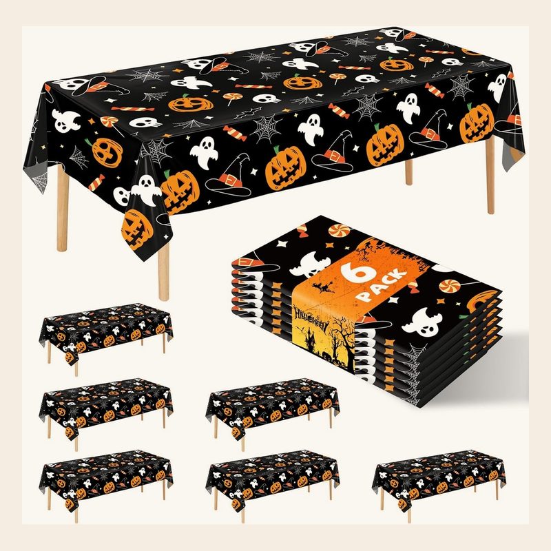 6 pack Halloween tablecloth