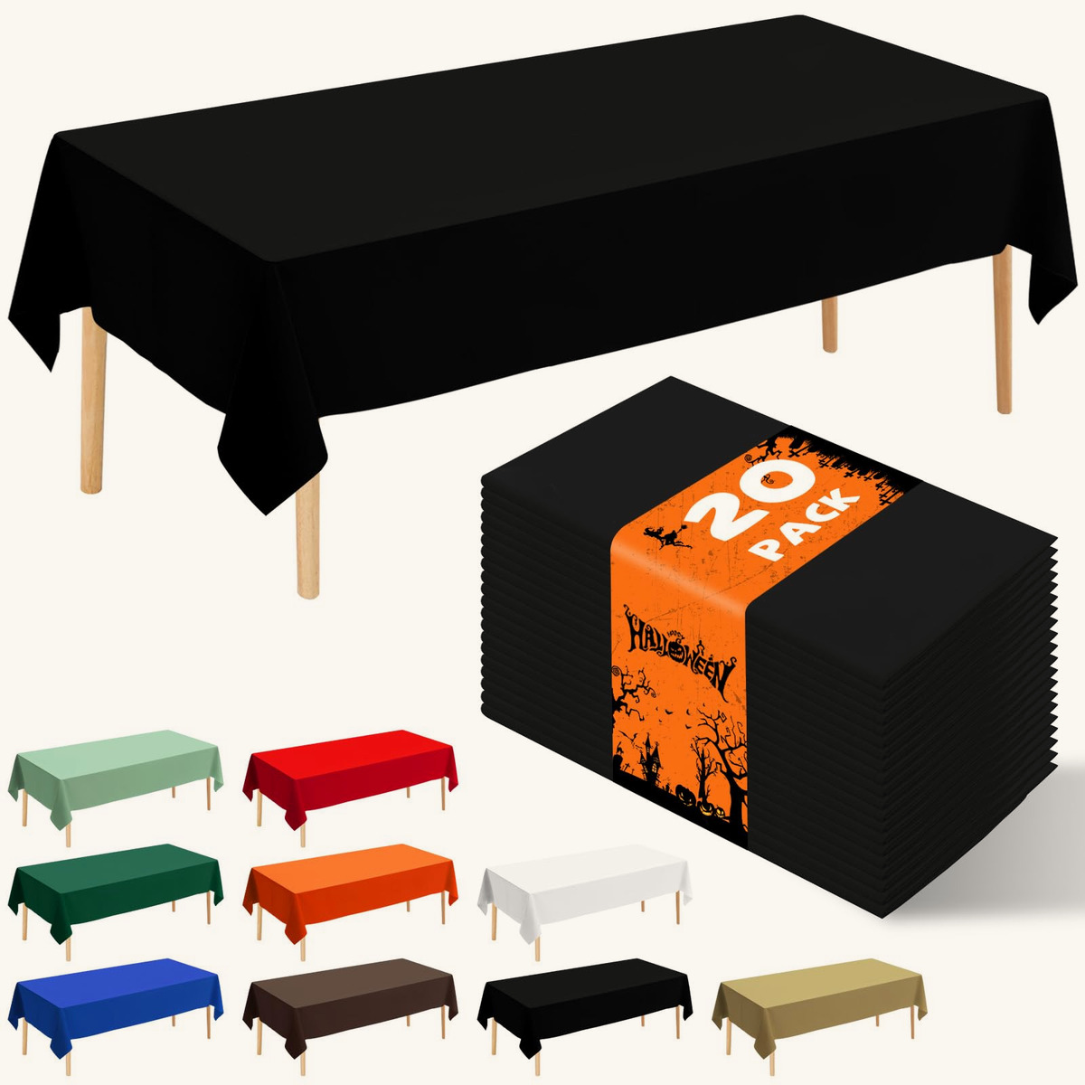 20 Pack Tablecloth — disposable plastic tablecloth
